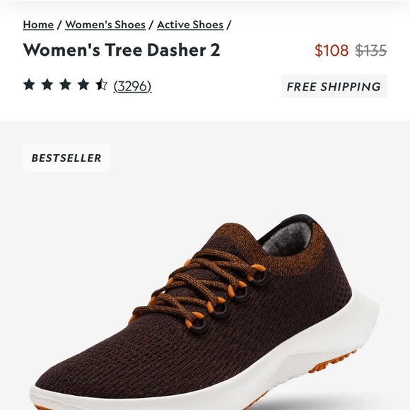 Allbirds Women's Tree Dasher 2 size 9.5 US - Picture 1 of 7